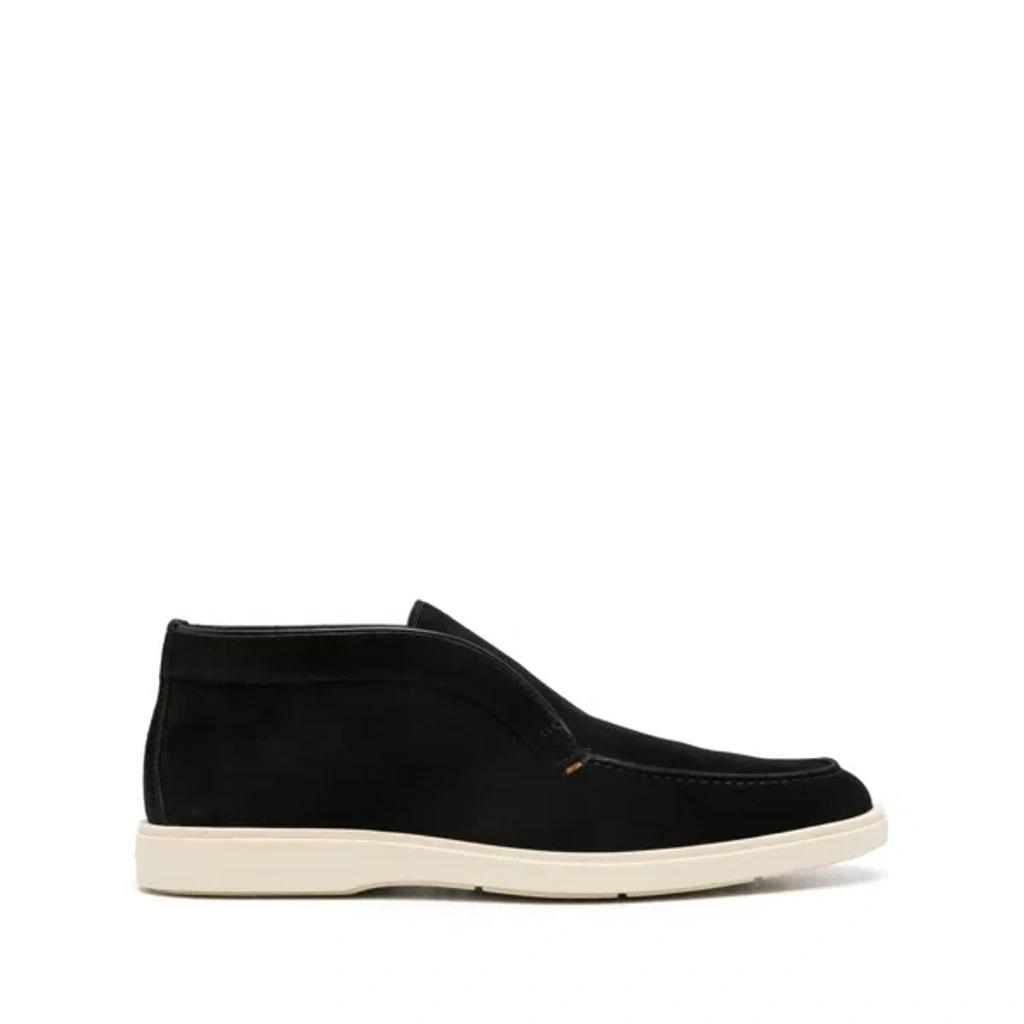 SANTONI Suede Boots In Black Product Image