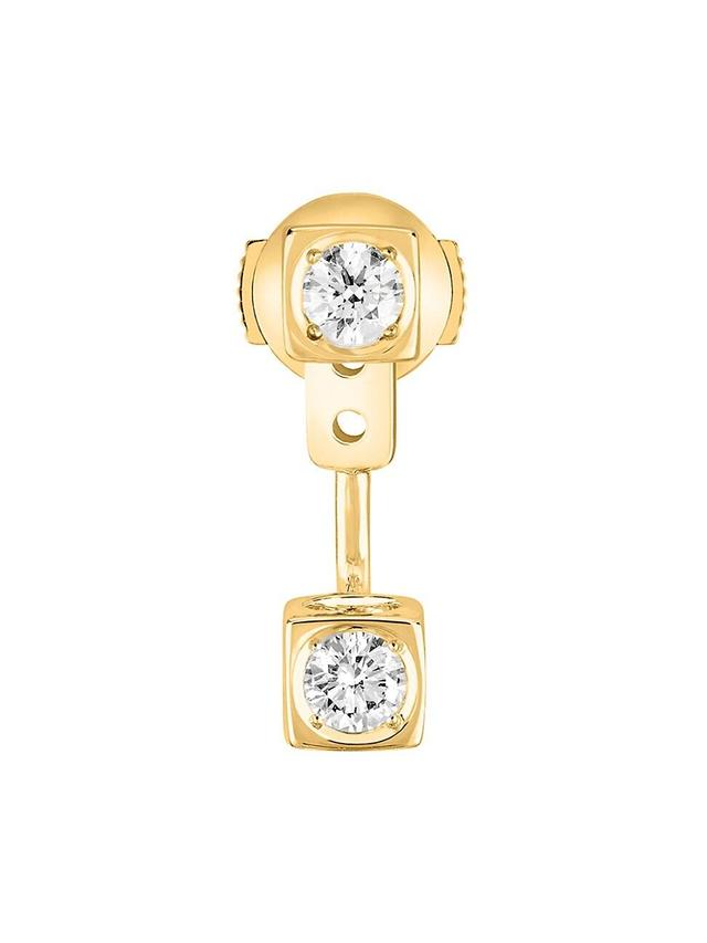 Womens Le Cube Diamant 18K Yellow Gold & Diamond Ear Jacket Product Image