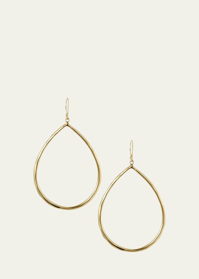 Womens Classico 18K Yellow Gold Sculpted Open Teardrop Earrings - Gold Product Image