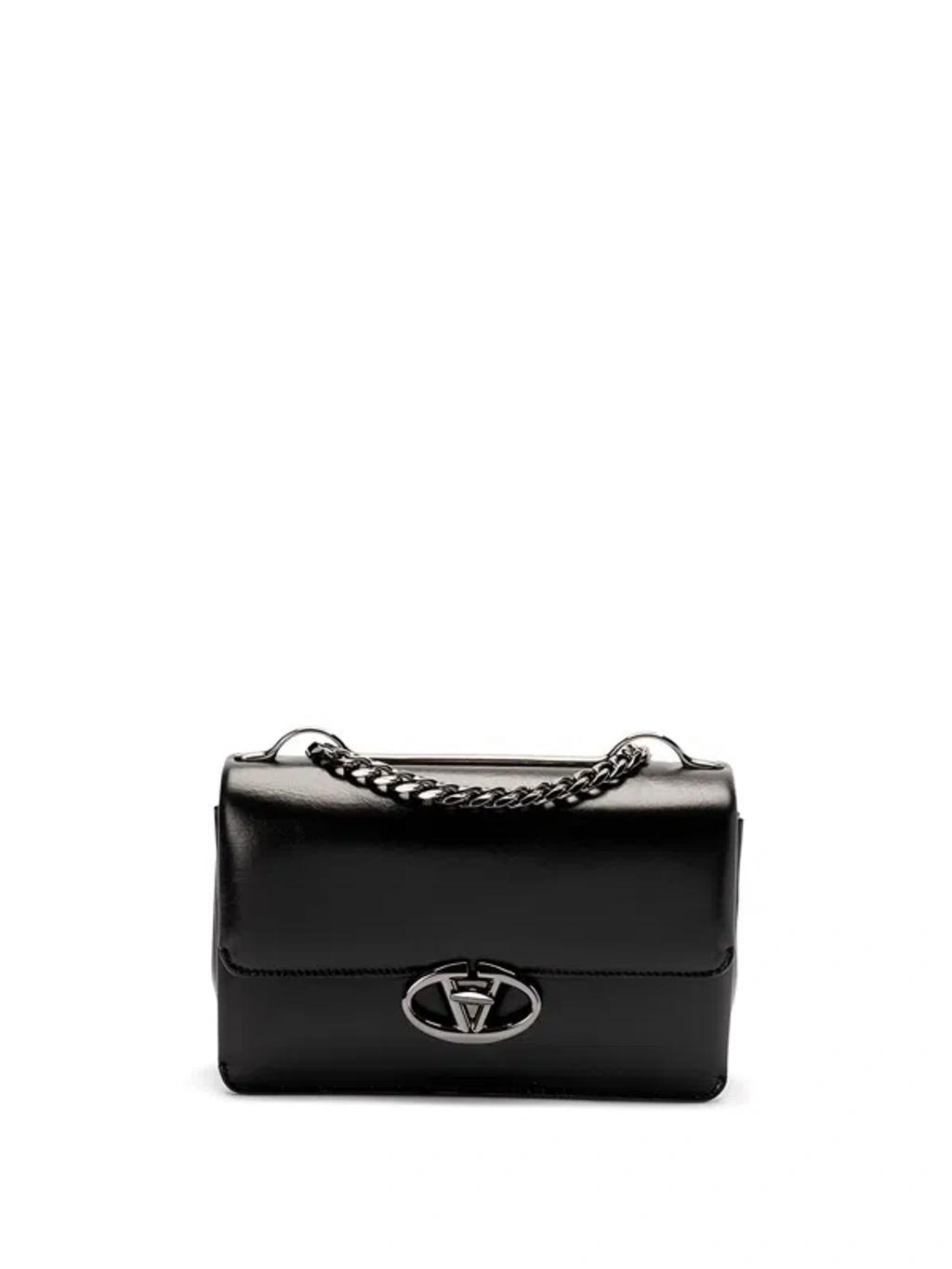 VALENTINO GARAVANI `chain 1` Small Shoulder Bag In Black   Product Image