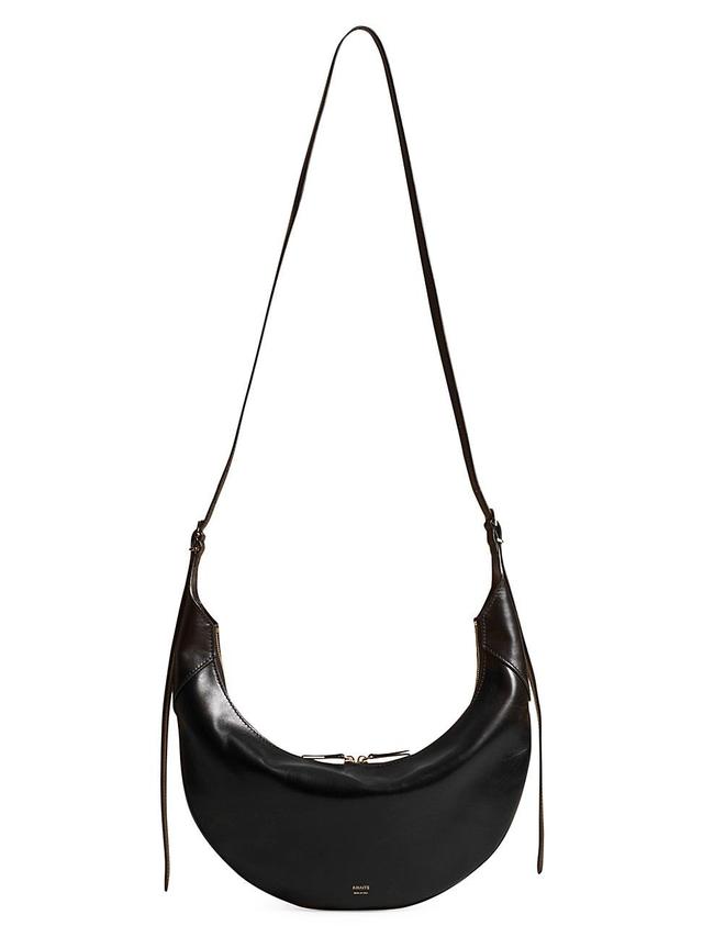 Womens Alessia Leather Crescent Crossbody Bag Product Image