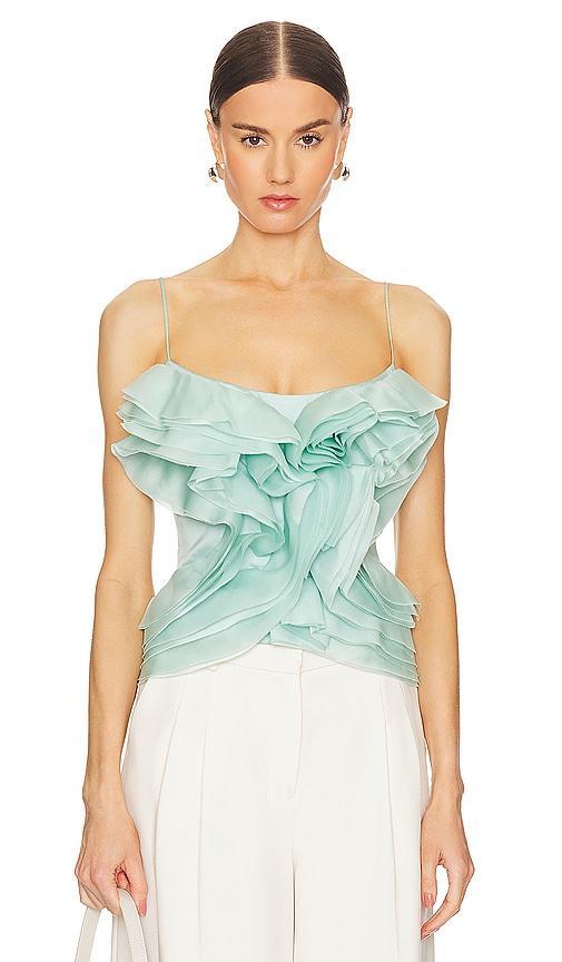 Ruffled Organza Corset Top Product Image