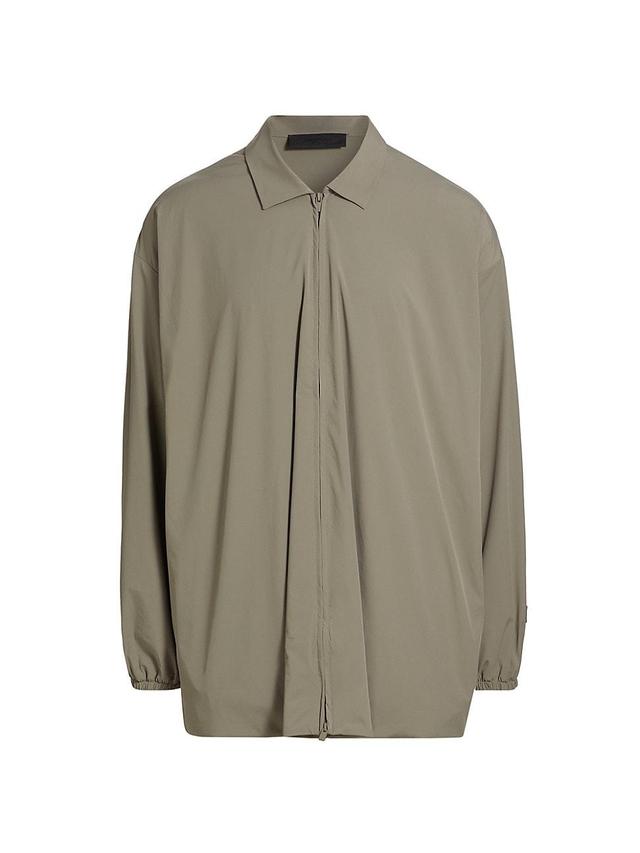 Mens Oversized Zip-Front Overshirt Product Image