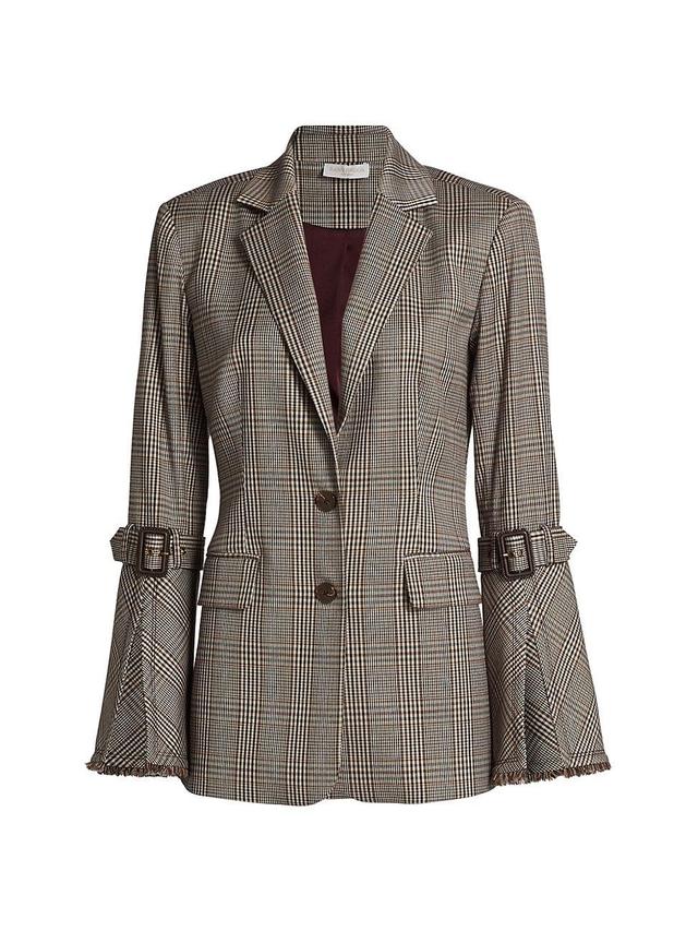 Womens Loretta Plaid Two-Button Blazer Product Image