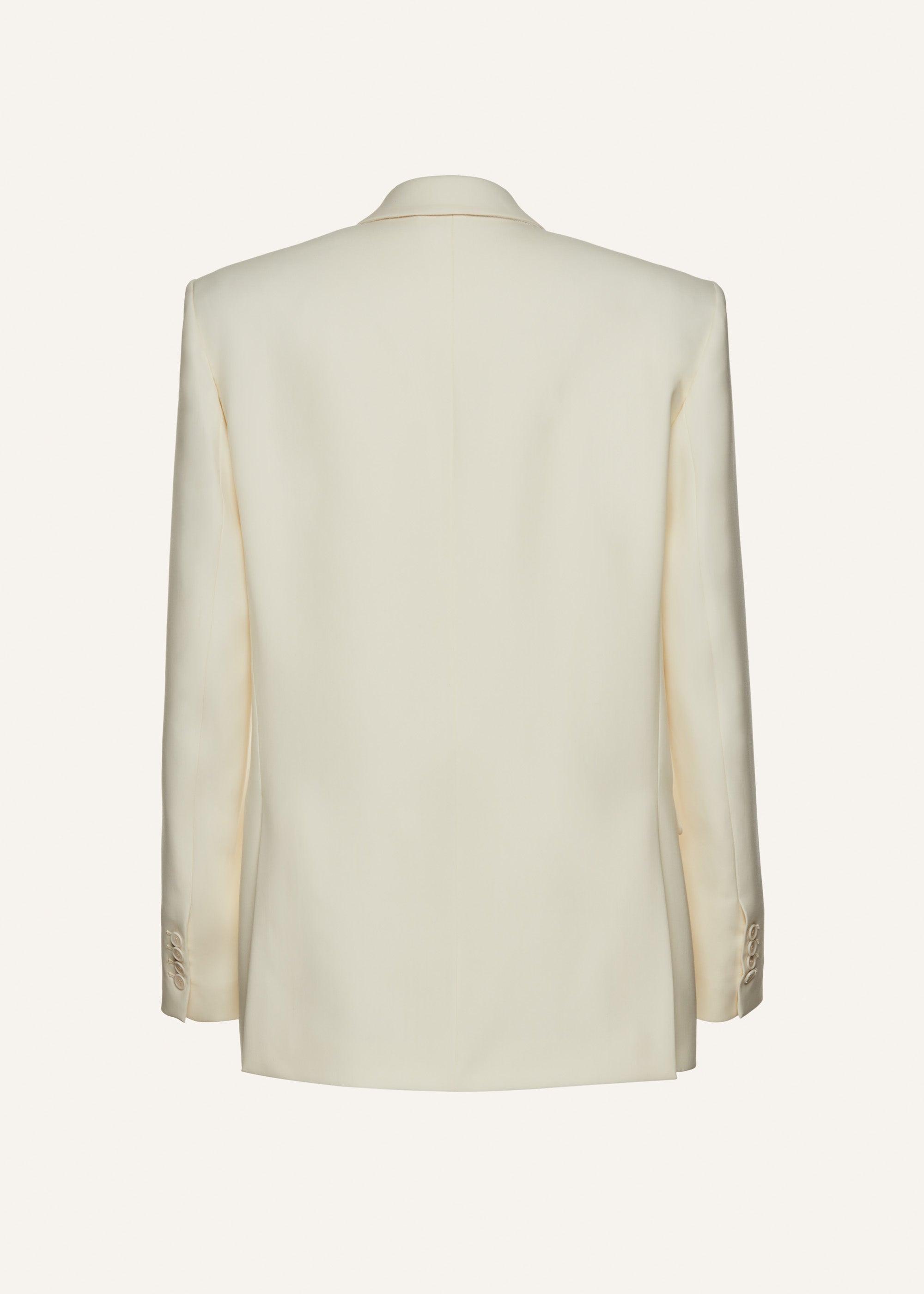 Boxy oversized blazer in cream Product Image