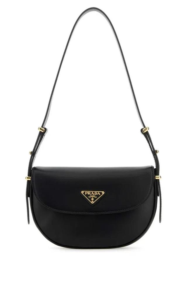 Arqué Leather Shoulder Bag In Black Product Image