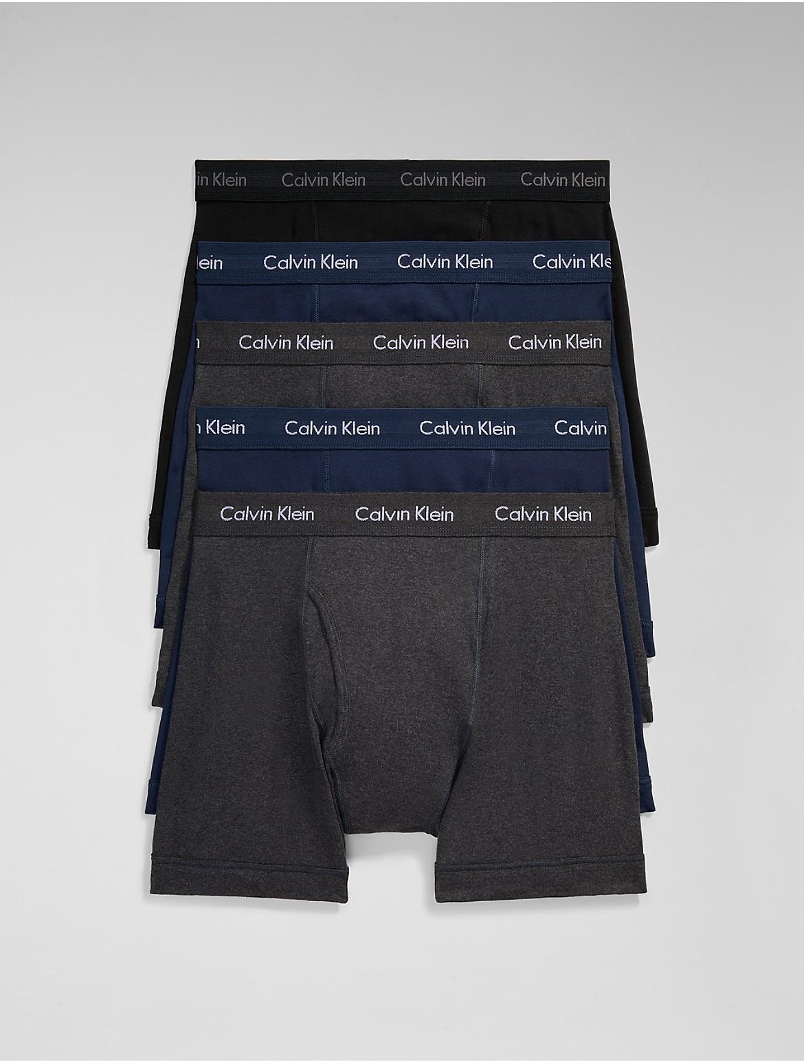 Calvin Klein Underwear Cotton Classics 5 pack Boxer Brief Heather Grey) Men's Underwear Product Image