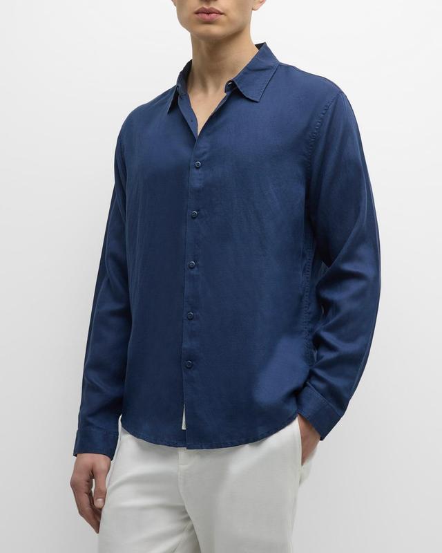 Mens Air Linen Casual Button-Down Shirt Product Image