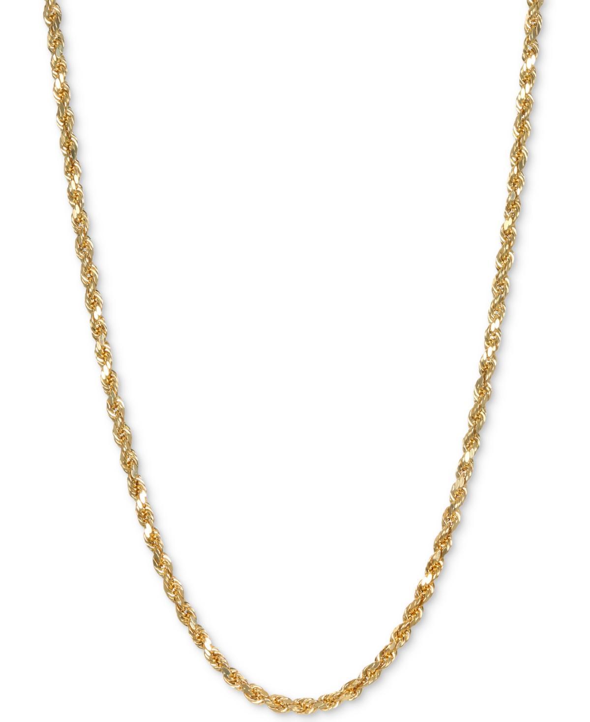 Italian Gold Rope 18 Chain Necklace in 14k Gold Product Image