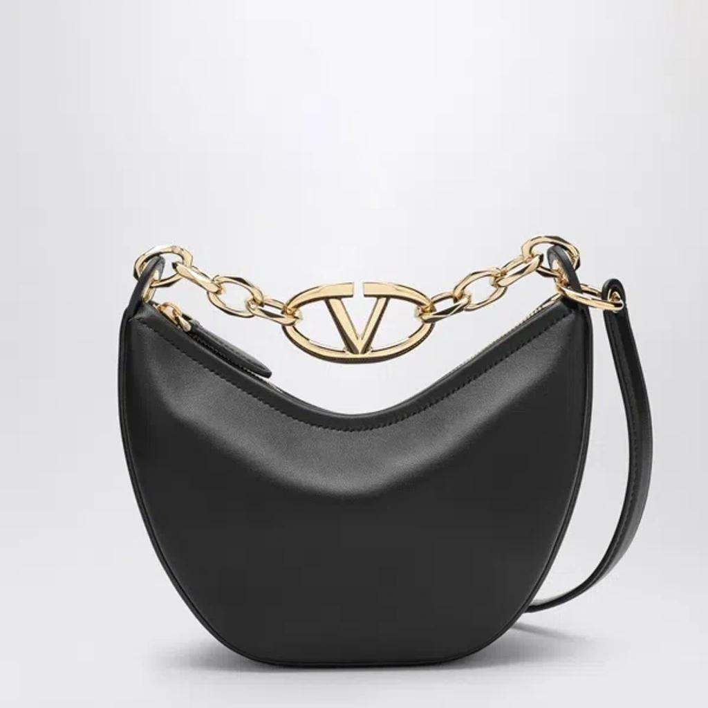 VALENTINO GARAVANI Vlogo Moon Small Hobo Bag In Black Product Image