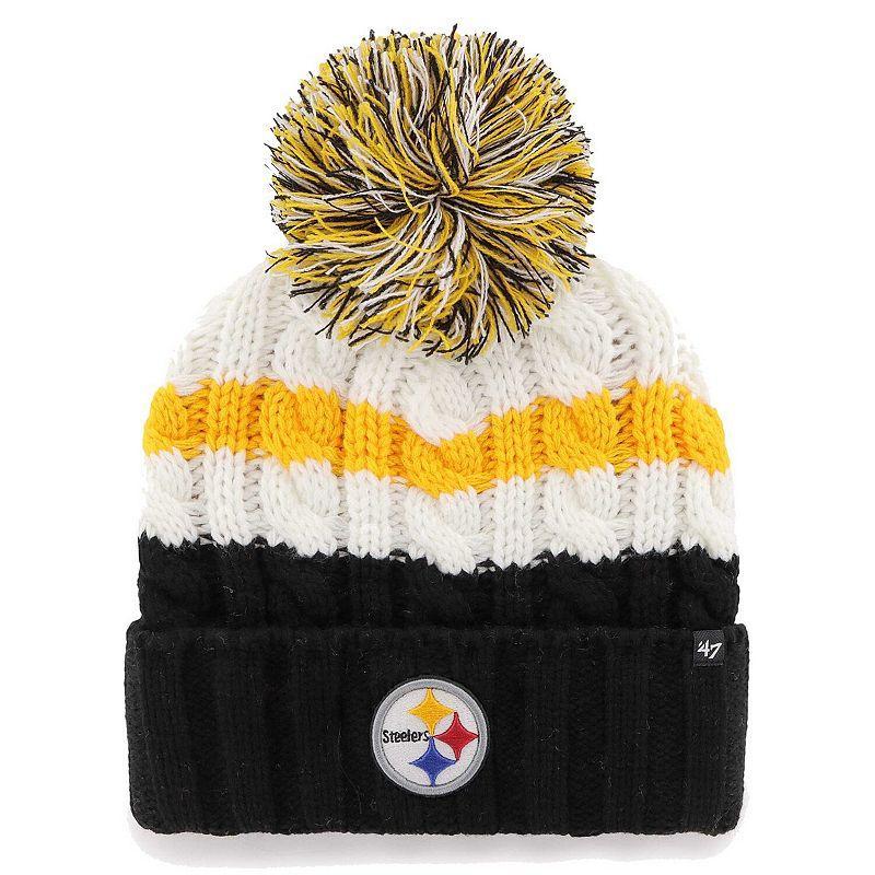 Womens 47 Pittsburgh Steelers Ashfield Cuffed Knit Hat with Pom Product Image