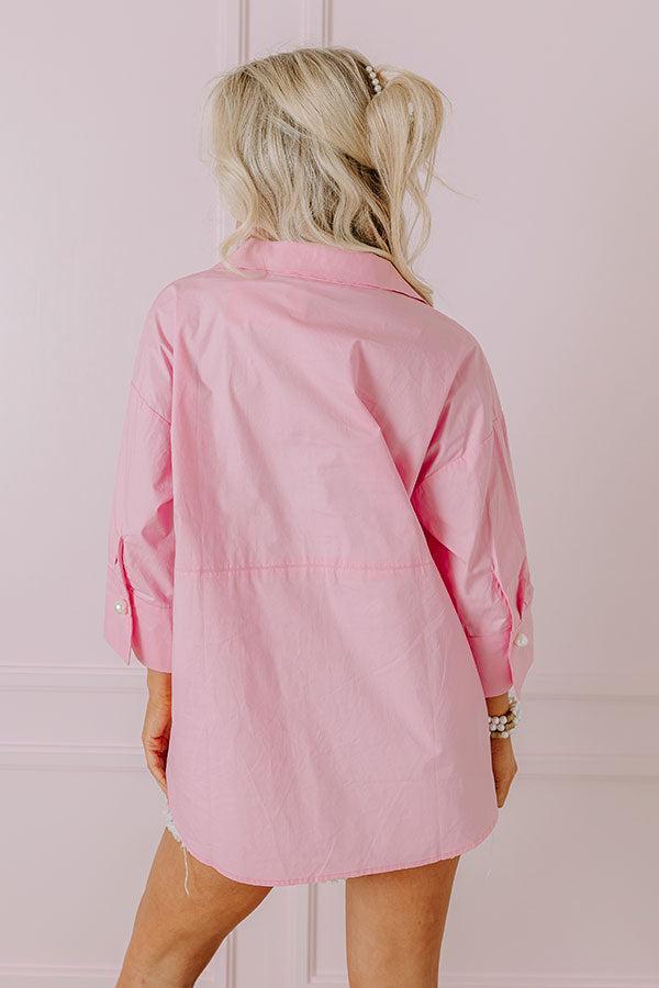 Manhattan Meeting Shift Top In Pink Product Image