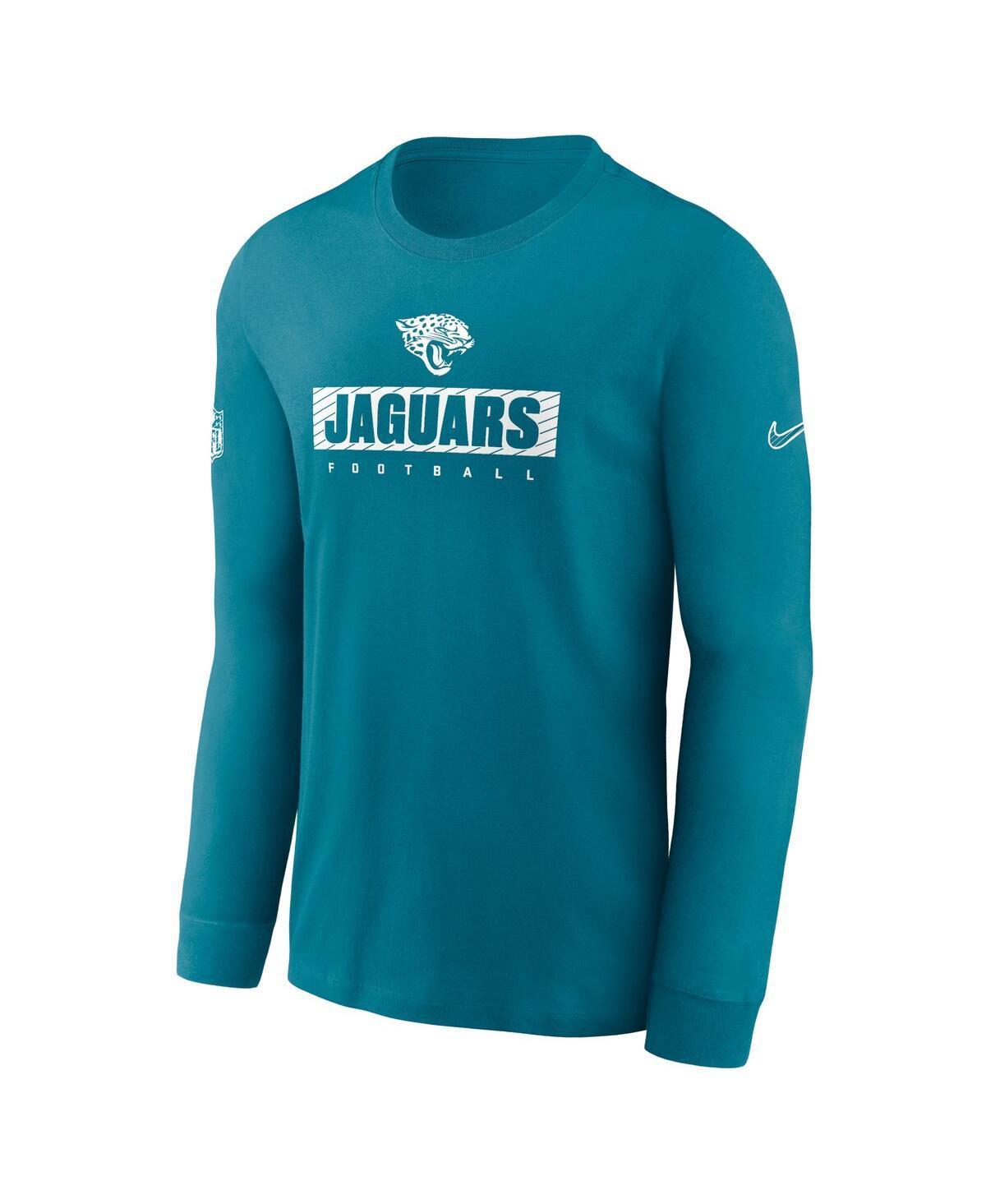 NIKE Men's Teal Jacksonville Jaguars Sideline Performance Long Sleeve T-shirt Product Image