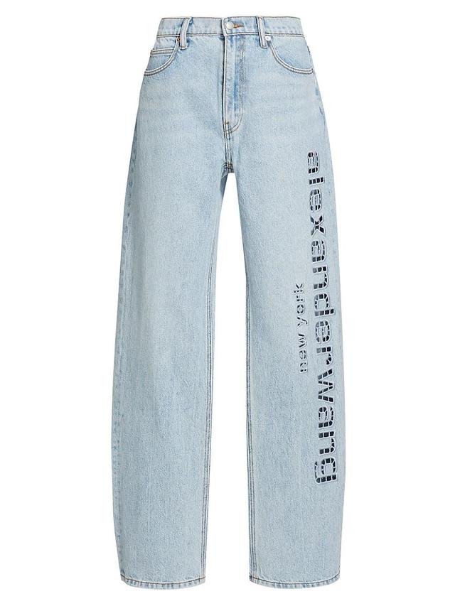 Alexander Wang EZ Slouch Cutout Logo Jeans Product Image