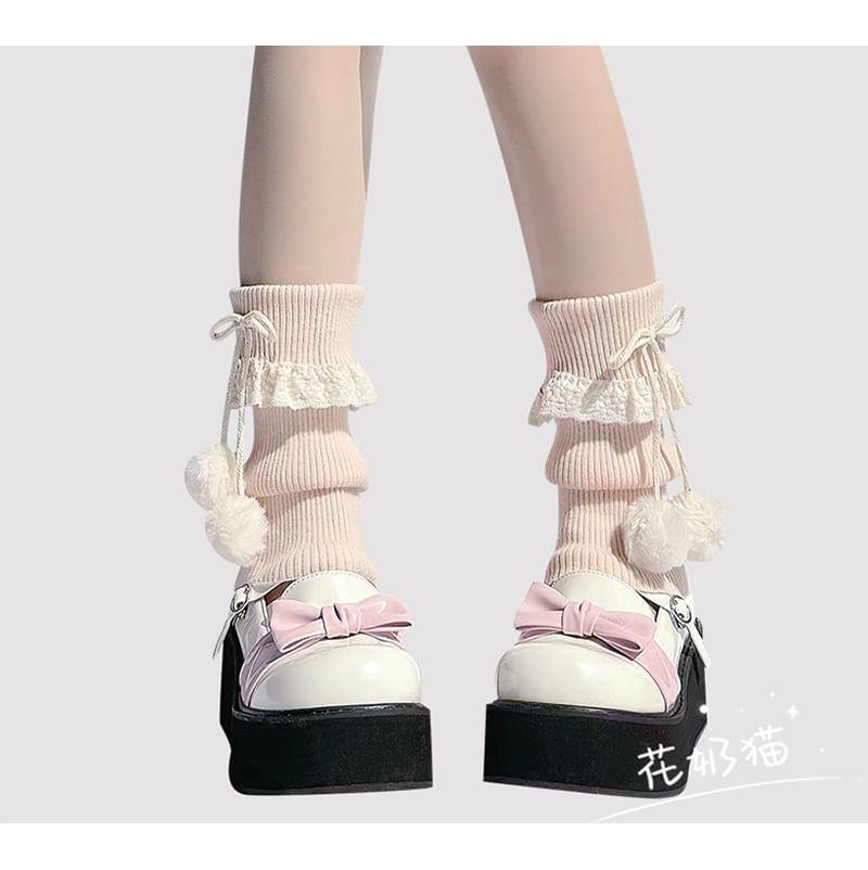 Lace Ruffle Trim Leg Warmers Product Image