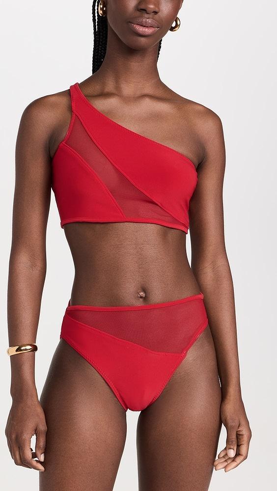 Norma Kamali Snake Mesh Bra Bikini Top | Shopbop Product Image