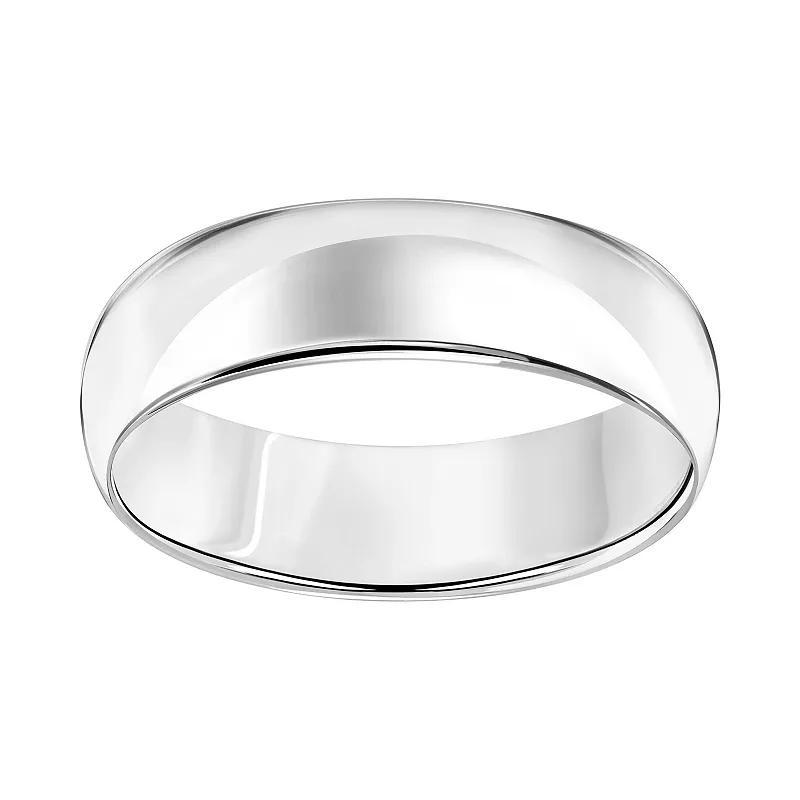 Womens Unbranded 10KT WHITE GOLD 6MM LOW DOME BAND, Womens Product Image