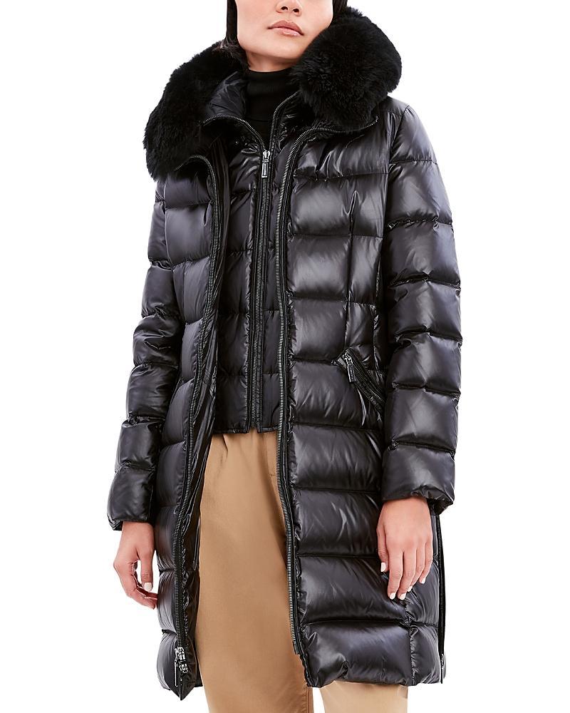 Dawn Levy Kat Shearling Trim Down Puffer Coat Product Image