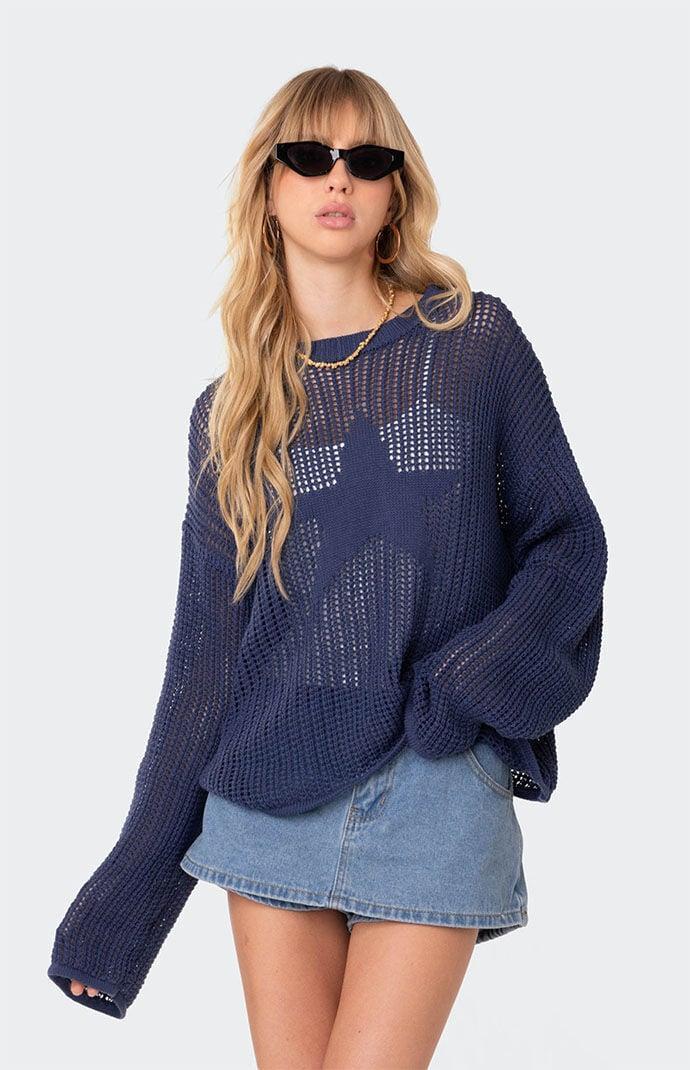 Edikted Women's Seeing Stars Oversized Sweater product image