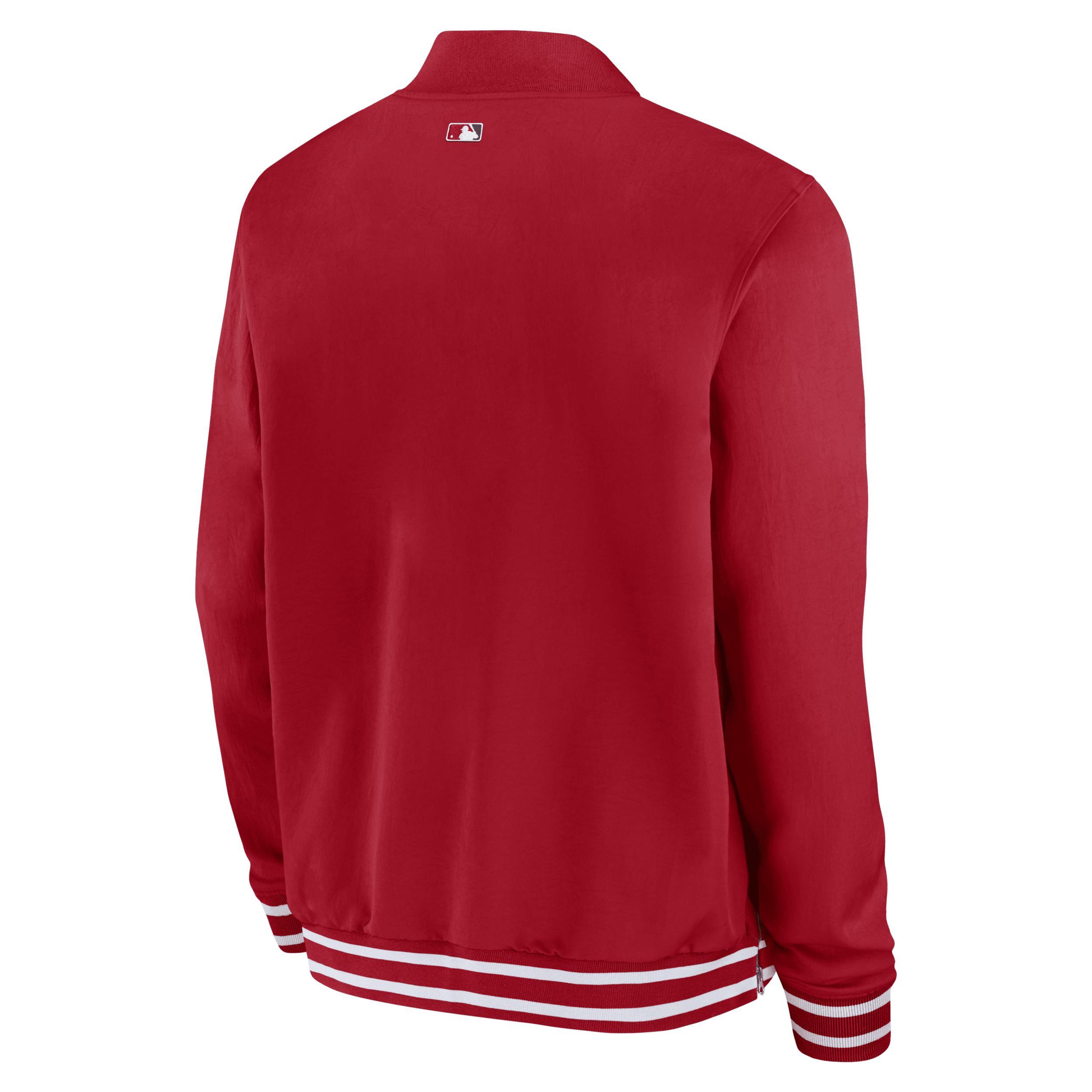 Los Angeles Angels Authentic Collection Nike Men's MLB Full-Zip Bomber Jacket Product Image