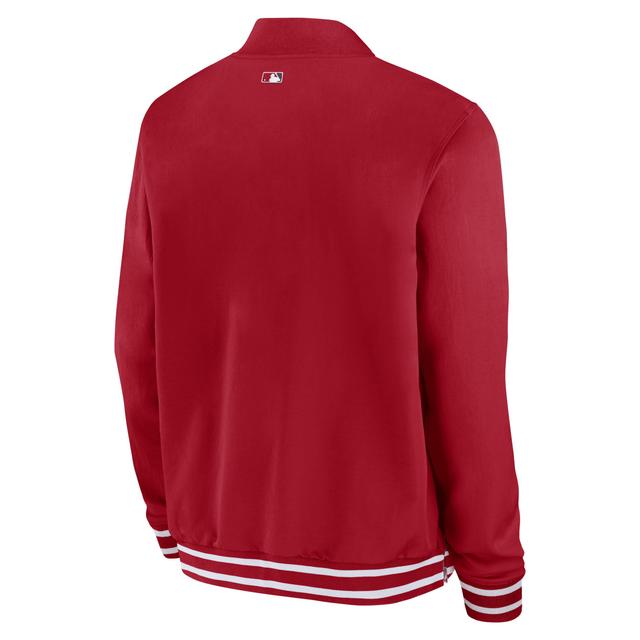 Los Angeles Angels Authentic Collection Nike Men's MLB Full-Zip Bomber Jacket Product Image