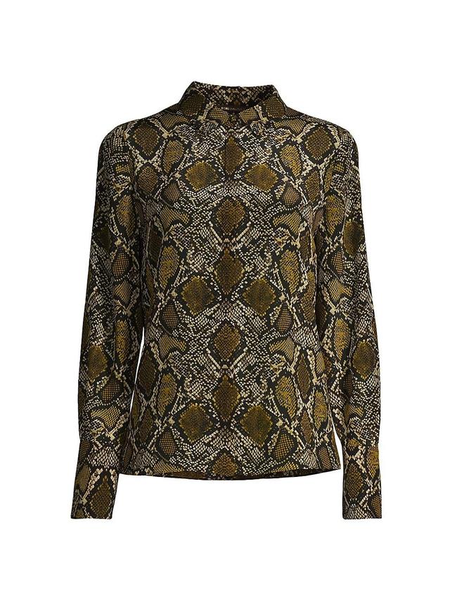 Womens Brandy Snake Silk Blouse Product Image