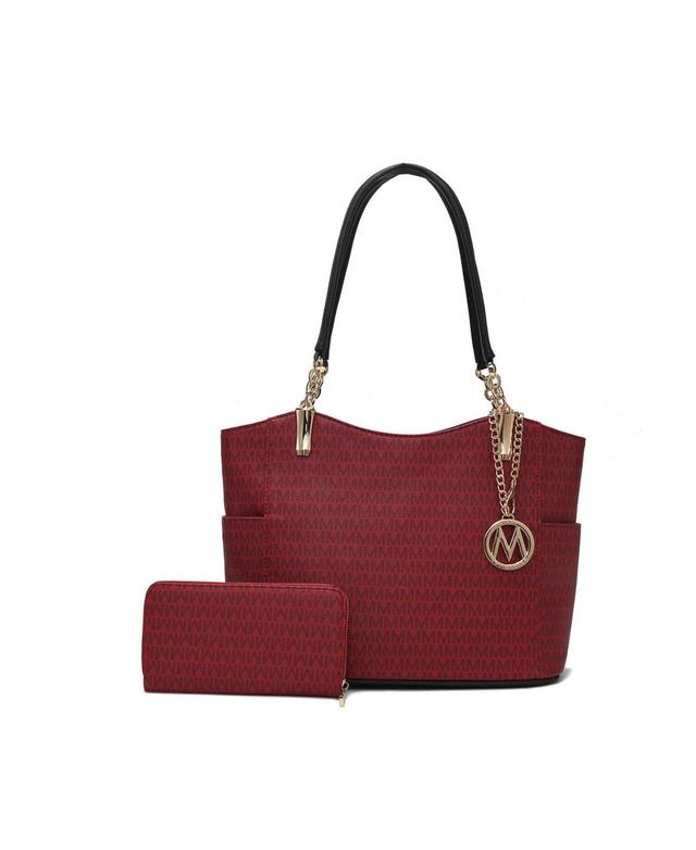 Mkf Collection Savannah M Logo Printed material Women s Tote and Wristlet Wallet by Mia K Product Image