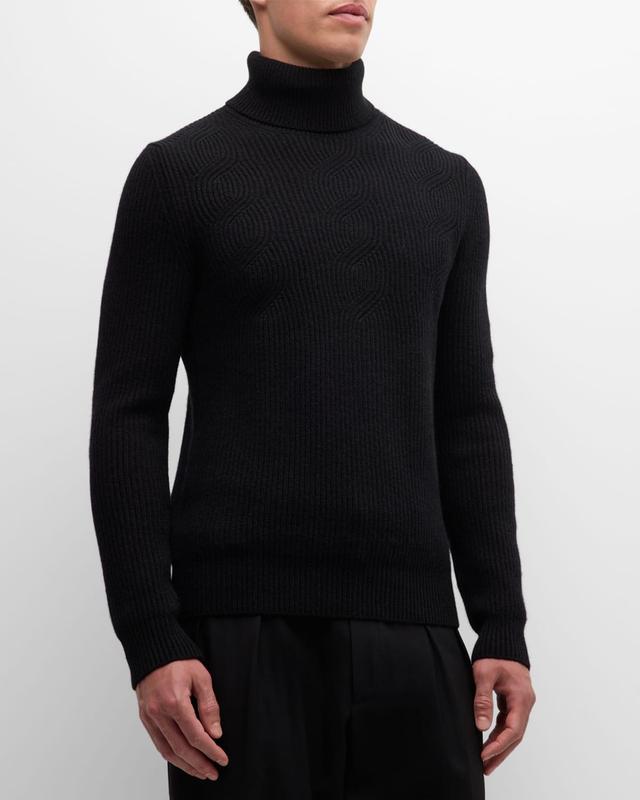 Mens Cable Turtleneck Sweater Product Image