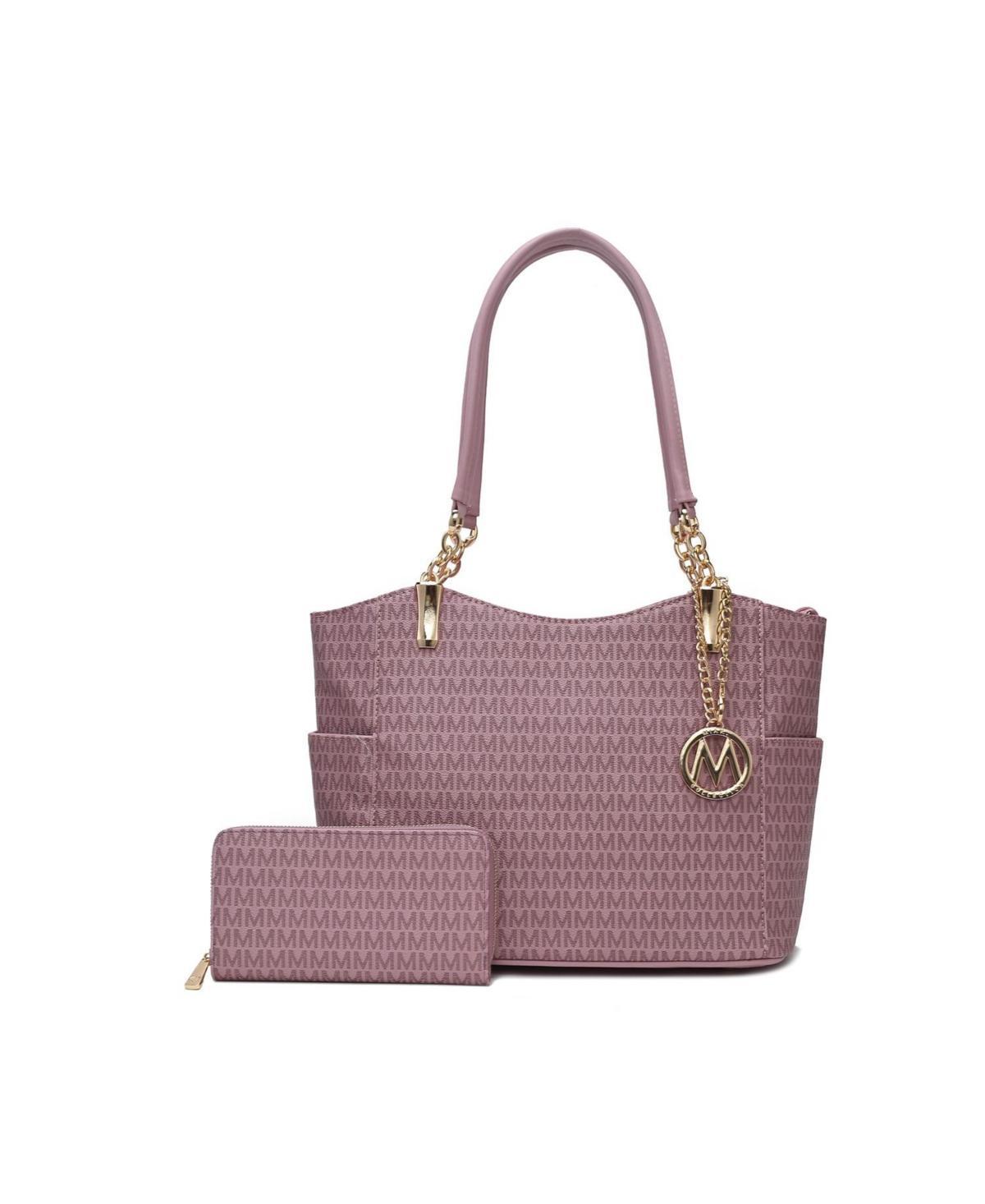 Mkf Collection Savannah M Logo Printed material Women s Tote and Wristlet Wallet by Mia K Product Image