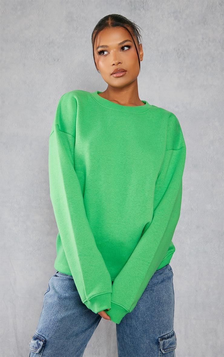 Green Oversized Fit Sweatshirt Product Image