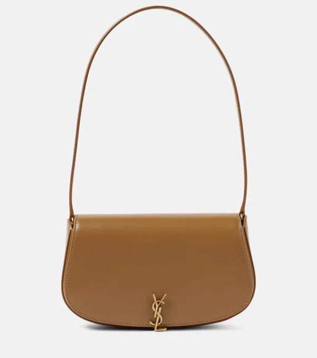 SAINT LAURENT Mini Leather Shoulder Bag In Brown Product Image