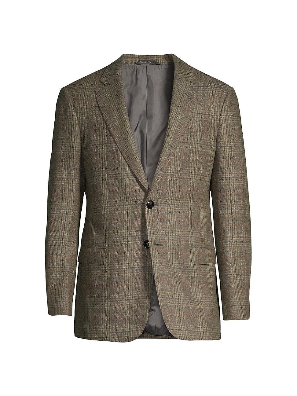 Mens Plaid Wool-Cashmere Sport Coat Product Image