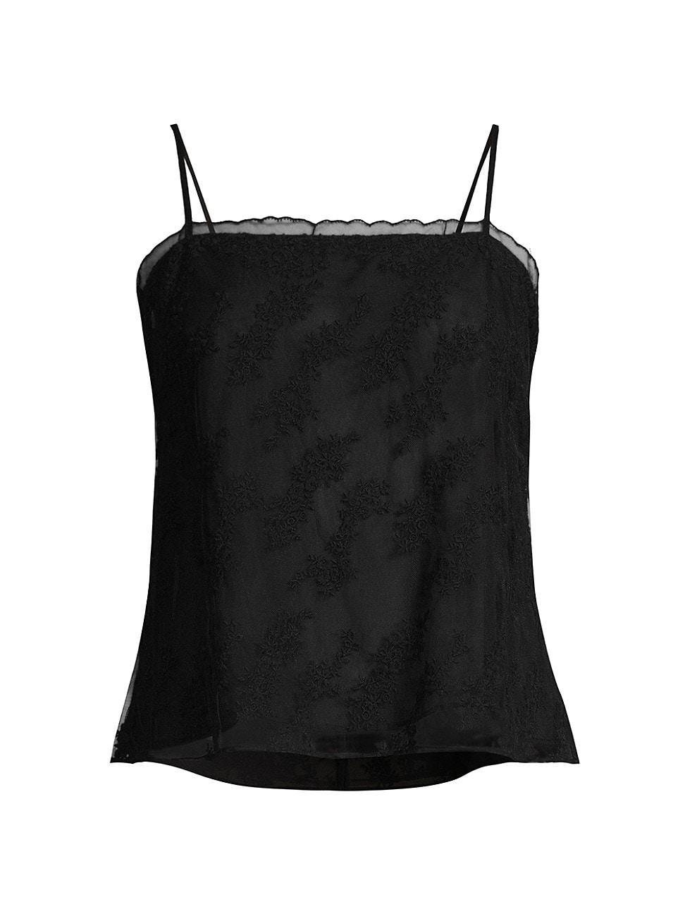 Womens Embroidered Tulle Camisole Product Image