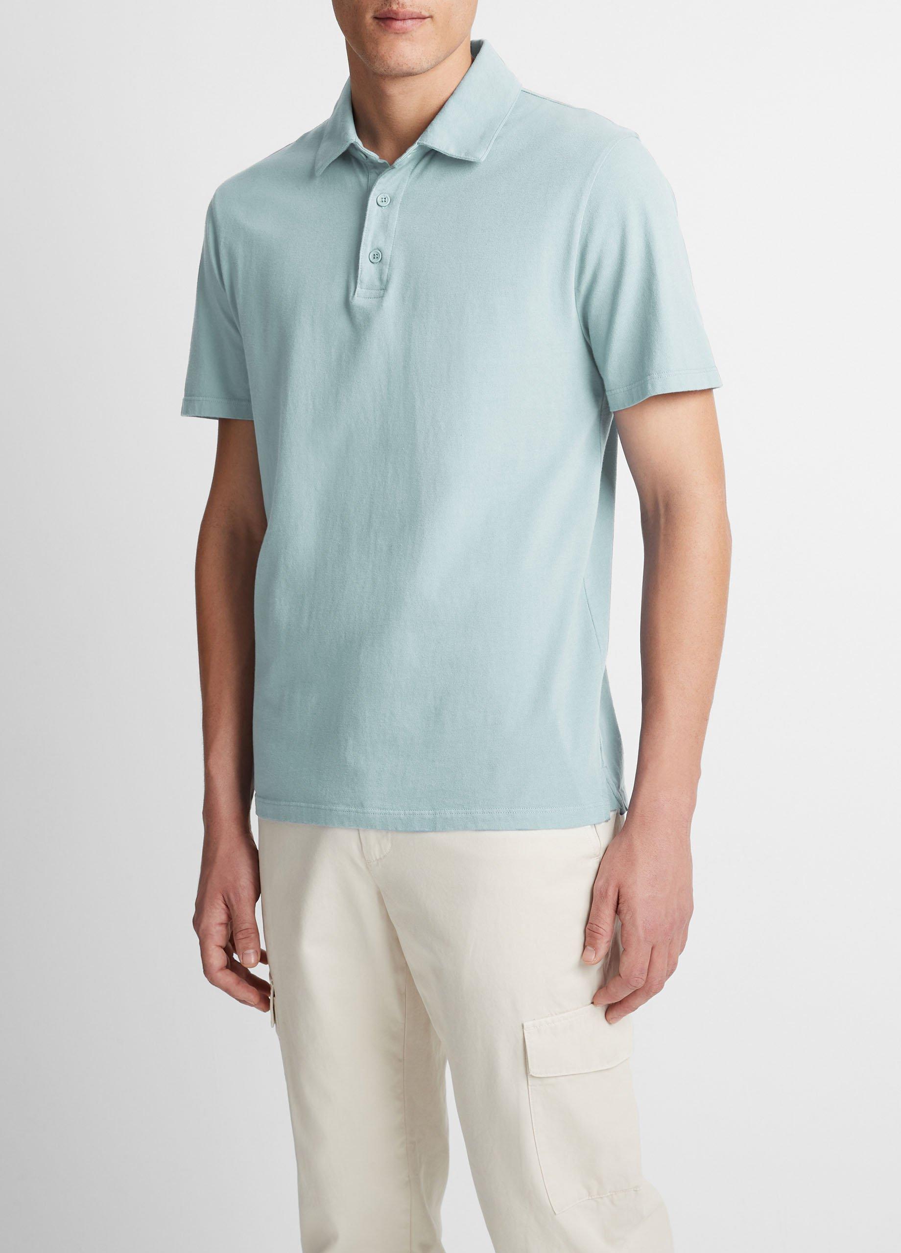 Garment Dye Cotton Polo Shirt Product Image