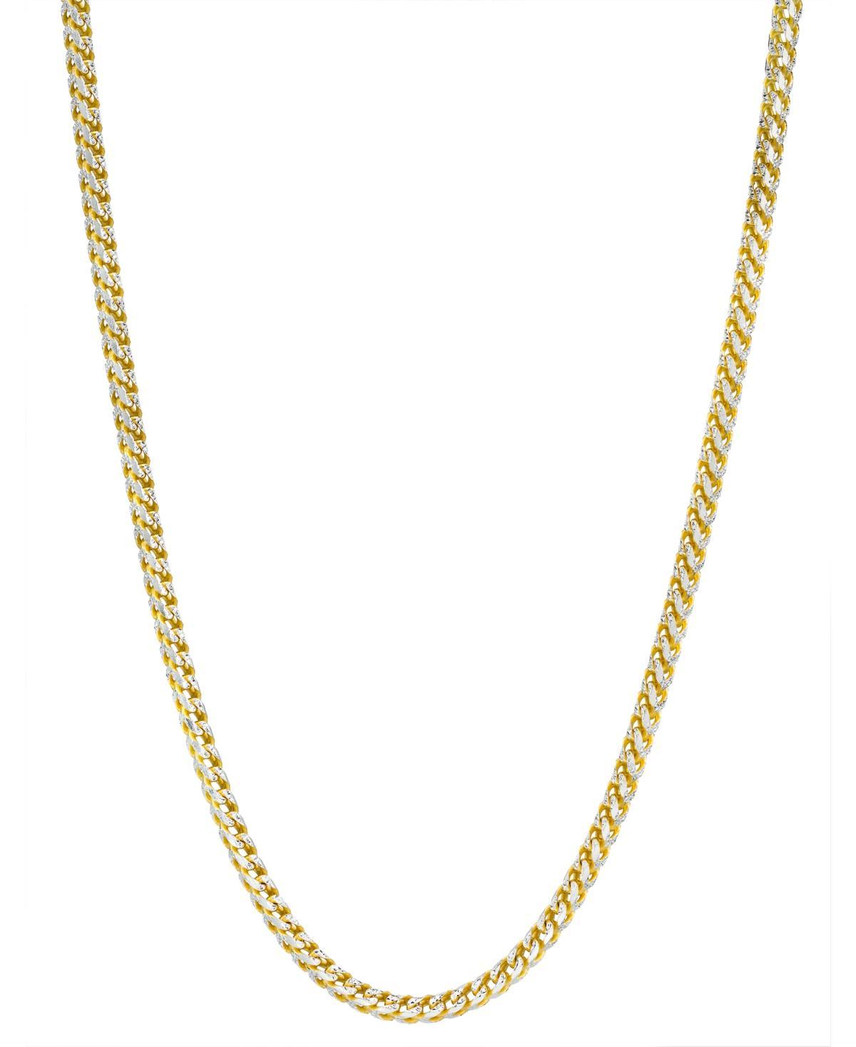 24 Two-Tone Franco Chain Necklace in 14k Gold-Plated & Sterling Silver (Also in Sterling Silver) Product Image