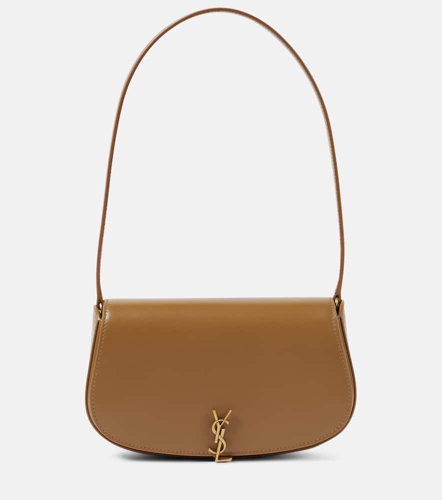 SAINT LAURENT Mini Leather Shoulder Bag In Brown Product Image