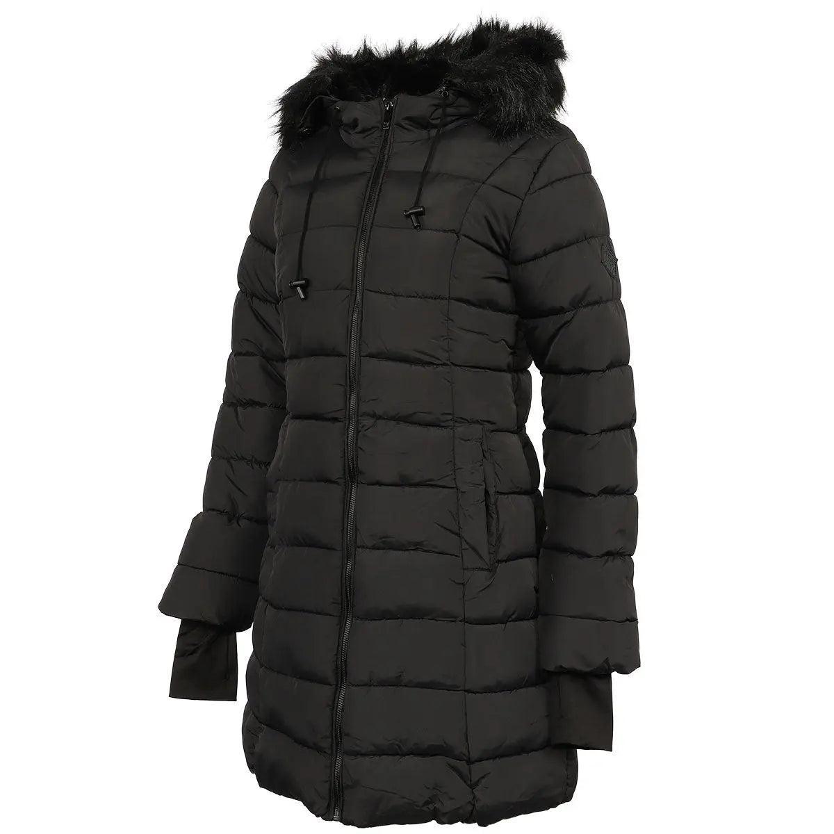 Steve Madden Women's Jacket with Faux Fur Hood Product Image