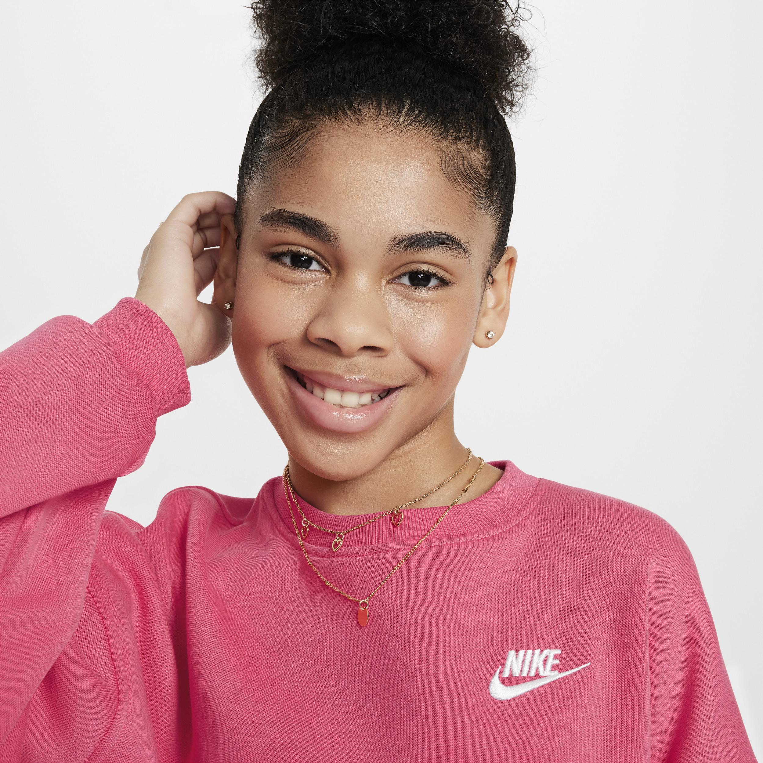 Women's Nike Sportswear Club Fleece Girls' Boxy Crew-Neck Sweatshirt Product Image