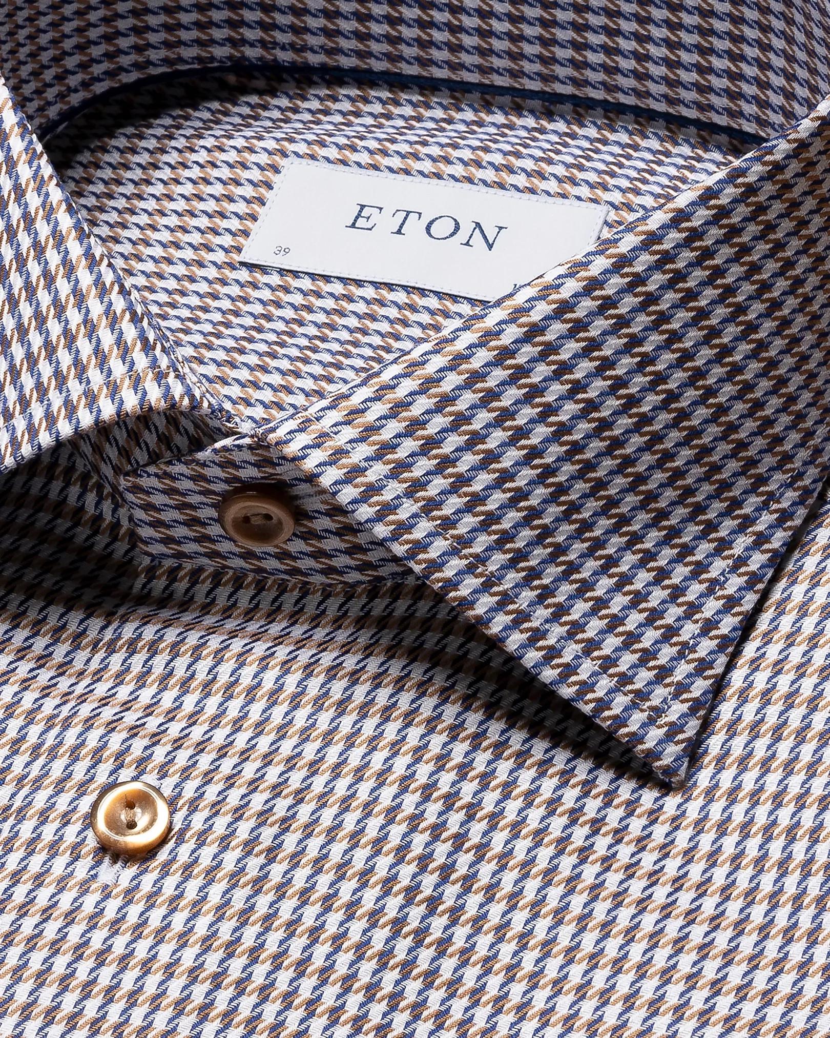 Eton Houndstooth Print Signature Twill Shirt Product Image