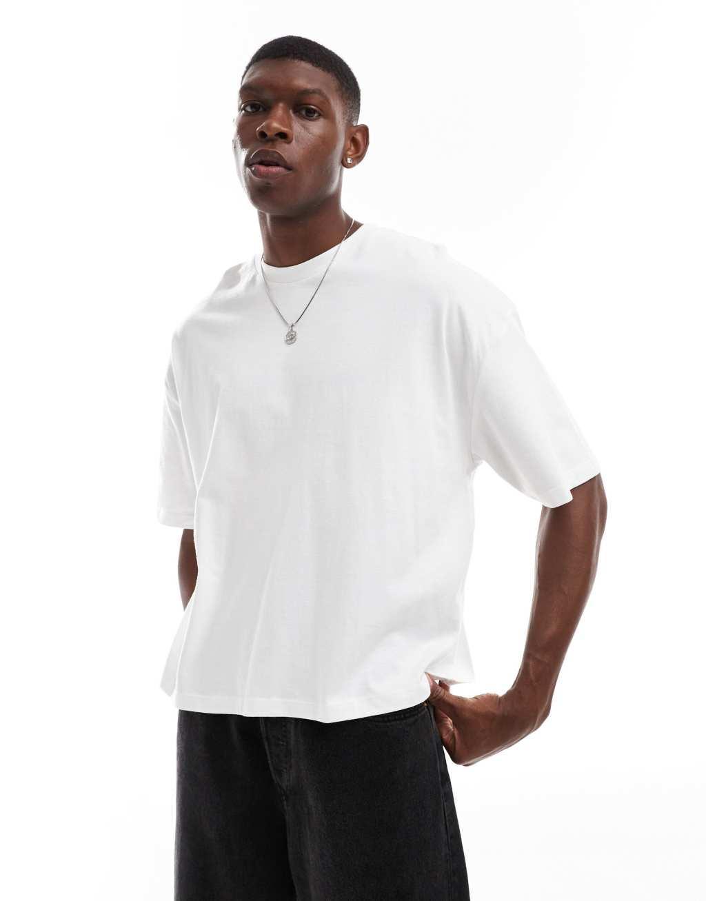 ASOS DESIGN oversized t-shirt in white with city back print Product Image