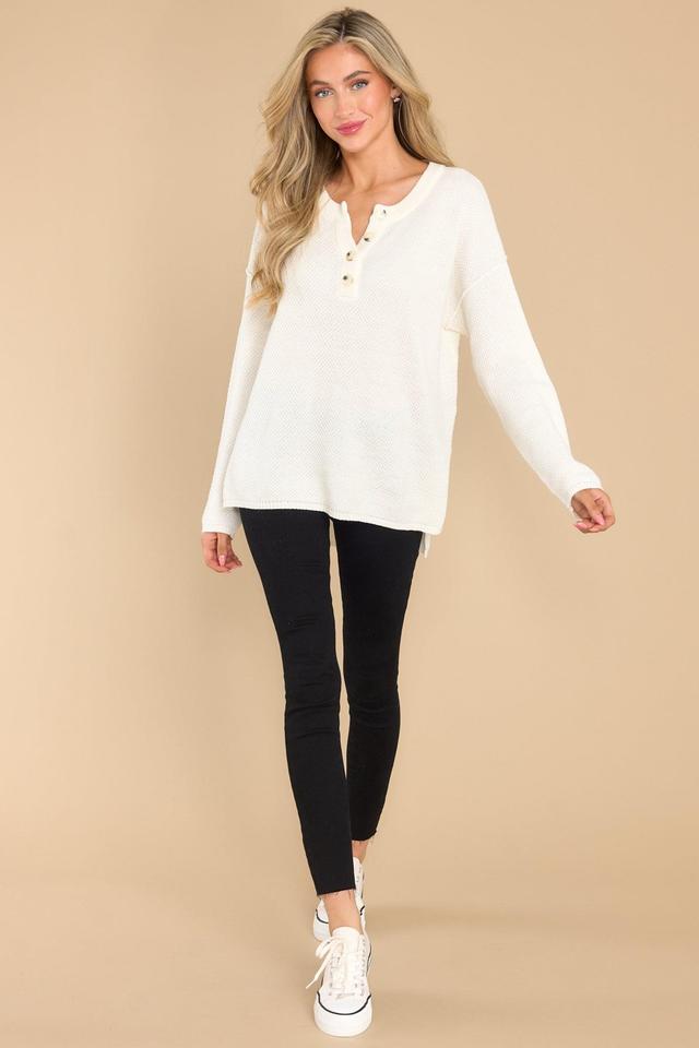 Fireside Chic Ivory Sweater Product Image