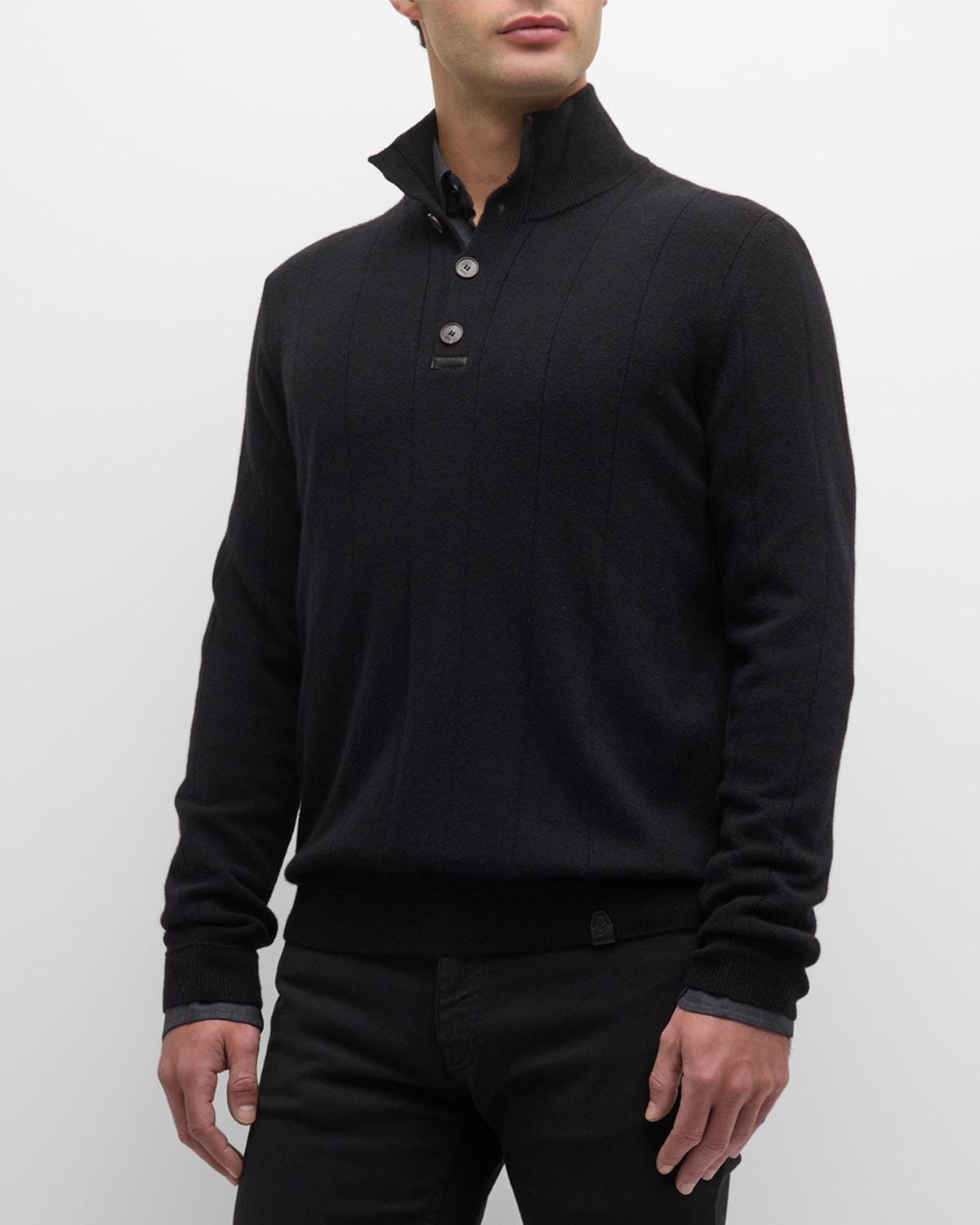 Mens Mock Neck Cashmere Sweater Product Image