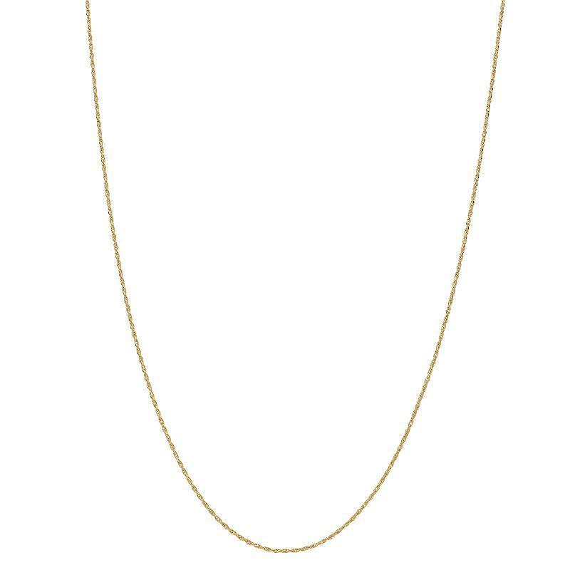 14k Gold Rope Chain Necklace, Womens Product Image