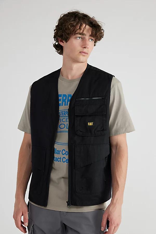 CAT. CAT Utility Twill Vest Jacket Mens at Urban Outfitters product image