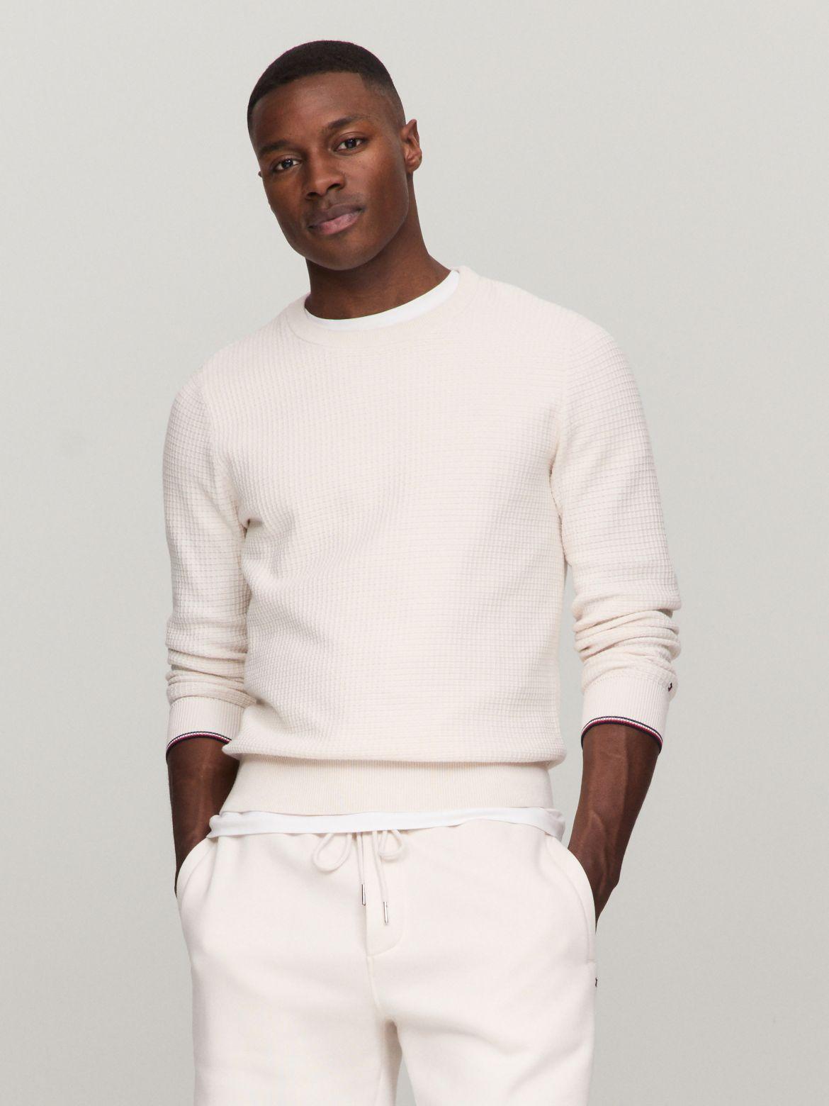 Tommy Hilfiger Men's Grid Stitch Crewneck Sweater Product Image