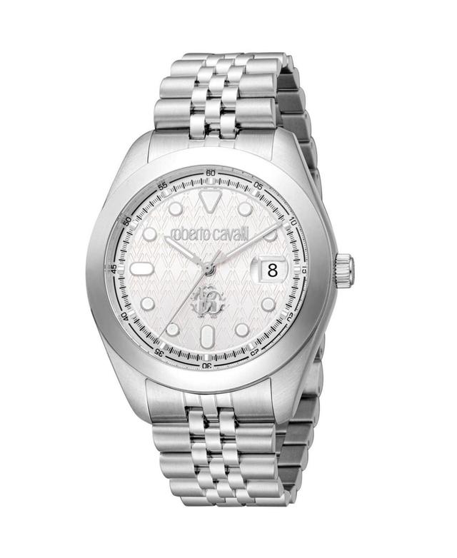 Roberto Cavalli Mens Classic Silver Dial Watch - RC5G051M1015 - Silver Product Image