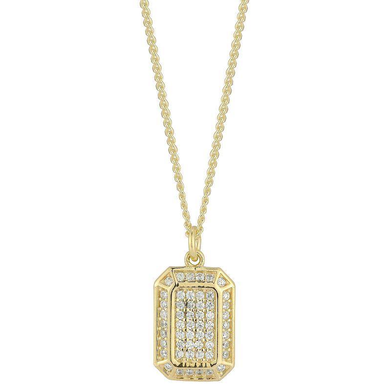 Sunkissed Sterling Cubic Zirconia Pendant Necklace, Womens Gold Product Image