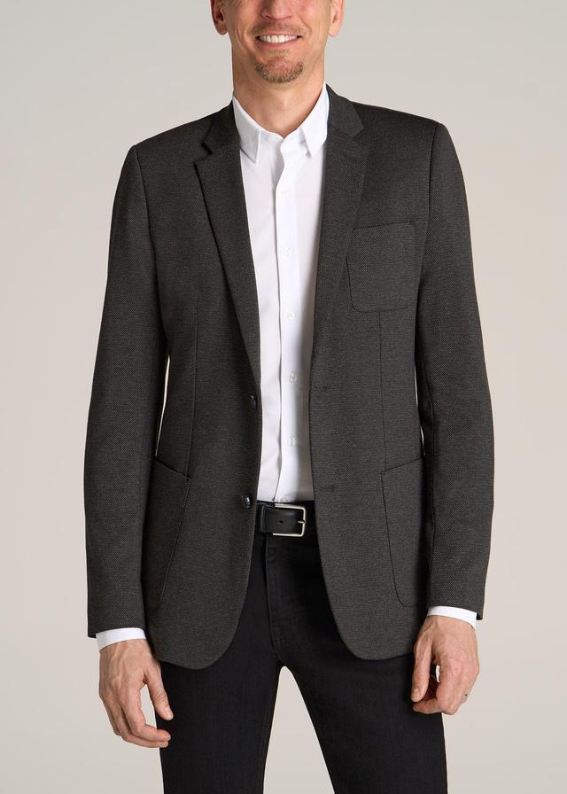 Men's Tall Blazer in Black Silver Mix Product Image