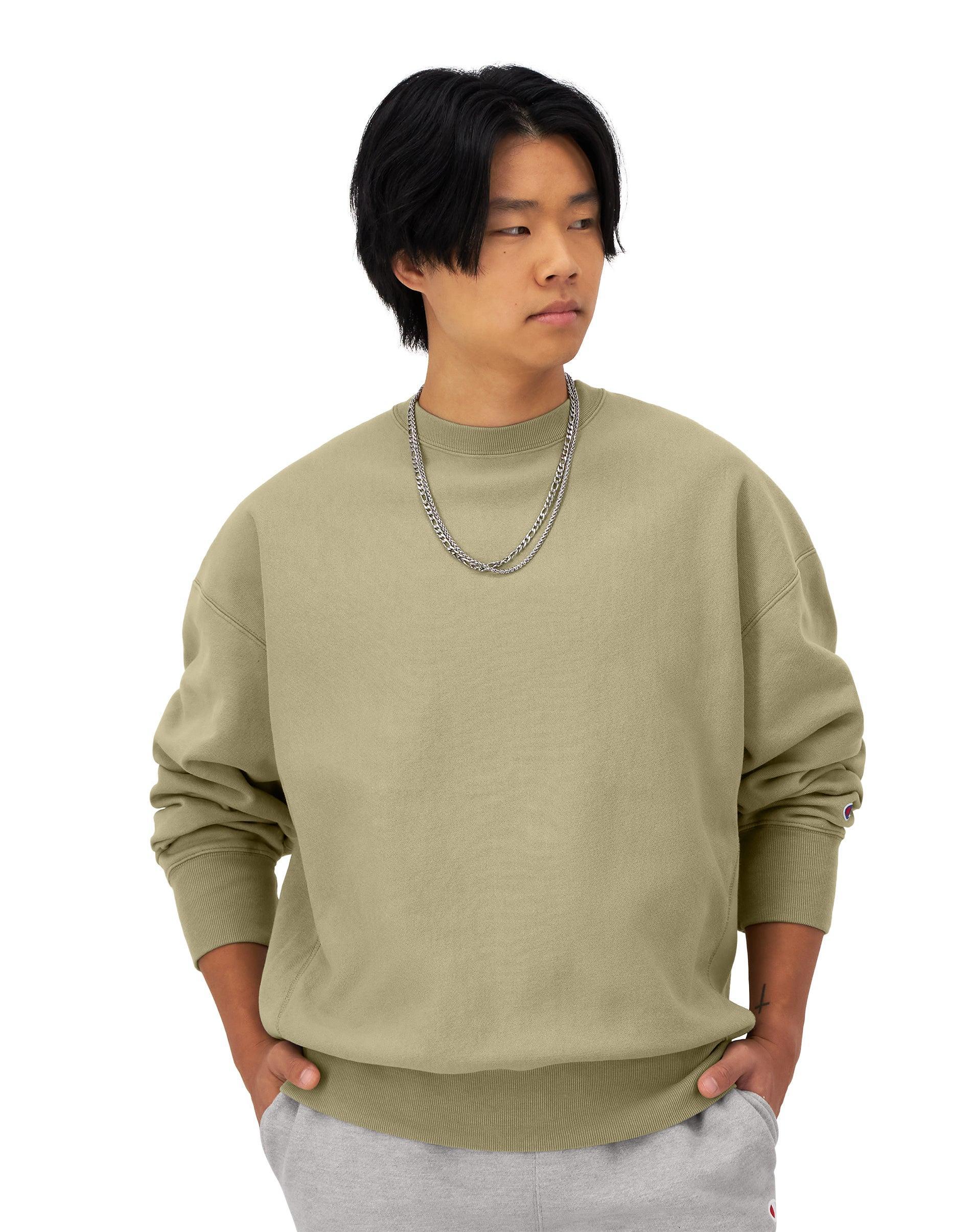 Mens Champion Reverse Weave Stadium Crewneck Sweatshirt Washed Tan Slacks XL Product Image