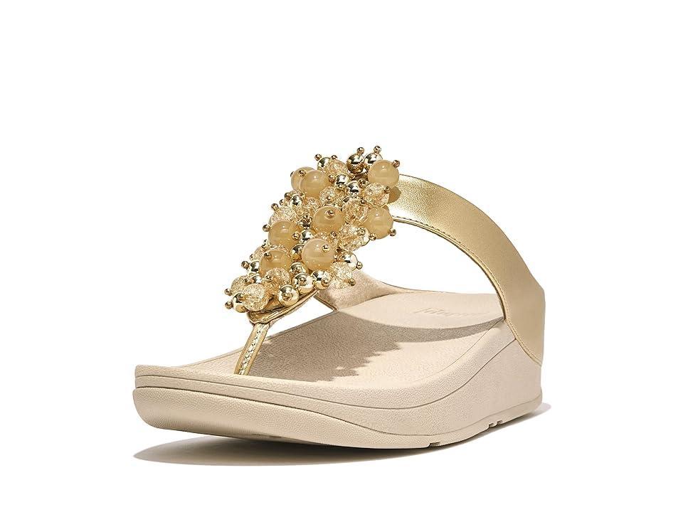 FitFlop Fino Bauble-Bead Toe-Post Sandals (Platino) Women's Sandals Product Image